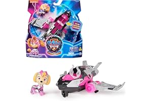 PAW PATROL PATRULLA CANINA - Figura Skye y Avión de Juguete con Luces y Sonidos de La Superpelícula - 6067506 - Juguetes Niños 3 Años + - Regalo Niño 3 Años +