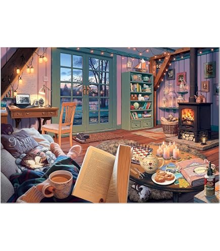 Puzzle - SENTOSPHERE - Calypto - 1000 pièces - Paysage enneigné - Toucher soyeux - Dès 9 ans