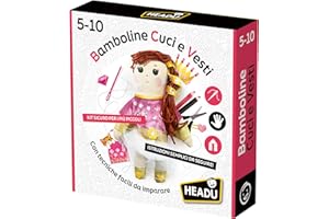 Headu Bamboline Cuci E Vesti Con Tecniche Facili Da Imparare It56918 Gioco Art & Craft Per Bambini 4-8 Anni Made In Italy