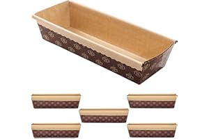 FAH FAMILY AT HOME Stampo per Plumcake 250 gr - 5 Stampi per Plumcake 17 cm in Carta Microonda, Ideale per la Cottura in Forno, Resistente al Calore 220°C, Riciclabile, Made in Italy