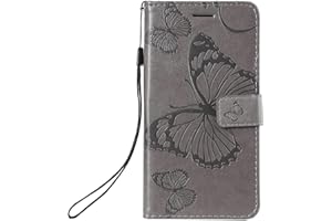 DENDICO Cover per Galaxy A20E, Pelle Portafoglio Custodia per Samsung Galaxy A20E Custodia a Libro con Funzione di appoggio e Porta Carte di Credito - Grigio