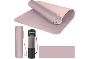 ‎ELITEATHLETE EliteAthlete Yogamatte - Sportmatte - Fitnessmatte - Gymnastikmatte gepolstert & rutschfest für Fitness, Pilates - Yoga Matte - 183 cm x 61 cm x 0.6 cm - Trainingsmatte inkl. Transportgurt + Tasche