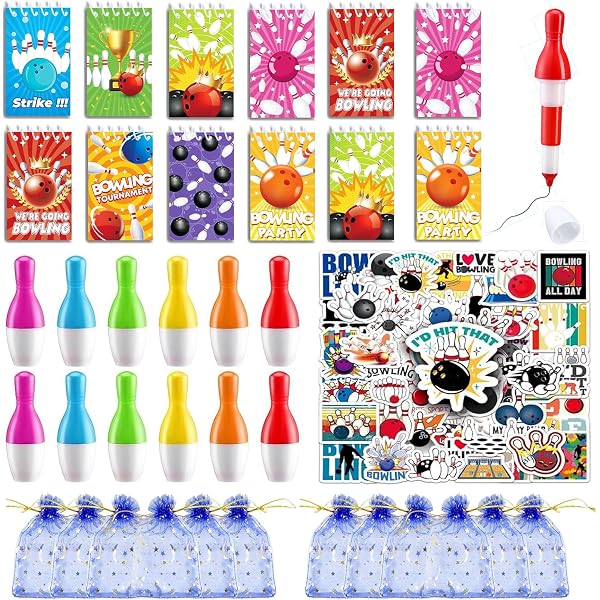 Porte-clés Mini Bowling – 8 Pièces – Boules Et Quilles – Métal Et Plastique – Cadeau Original Pour Amis Et Famille