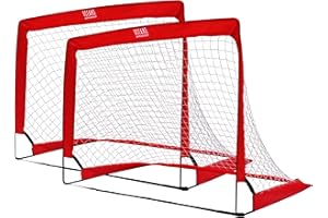 Ocean 5 Lot 2 Buts de Foot Popup, Cage de Foot pour Le Jardin Pliables, 120 x 90 x 90 cm, But de Foot Enfants Extérieur et Adolescents, 2 Cages Foot Pliables, Également pour Le Hockey et Le Handball