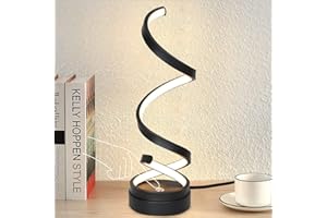 ZMH LED lampa stołowa lampka nocna ściemniana dotykowo: lampa stołowa nowoczesna lampka nocna 12W z kablem 1,6M spiralna lampka nocna lampka biurkowa wykonana z metalu lampka nocna lampa dekoracyjna do salonu biurowego