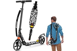 ‎KESSER KESSER® Cityroller Scooter 205mm Räder PU Big Wheel - Pro-S Tretroller mit Doppel Federung, City-Roller Scooter klappbar und Höhenverstellbar, Roller Kickscooter für Erwachsene und Kinder