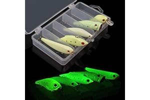 SHADDOCK Juego de 5 señuelos artificiales para pesca de lucio, lucioperca, lucioperca, lucioperca, lucioperca, lucioperca, lucioperca, lucioperca, lucioperca, cebo artificial con caja. Perfecto para pescar en