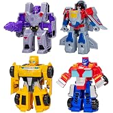 Transformers Toys Heroes vs Villains 4'l&uuml; Paket, Autobot ve Decepticon 4,5 İn&ccedil; Aksiyon Fig&uuml;rleri, 3 Yaş ve &Uuml;zeri &Ccedil;ocuklar i&ccedil;i