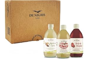 De Nigris 1889 Cofanetto Benessere Aceto Di Mele con Madre Non Filtrato e Biologico, Mela, Melograno & Cocco 3x500ml | Aceto Di Mele Biologico Non Pastorizzato Senza Glutine | Aceto Di Mele Con Madre