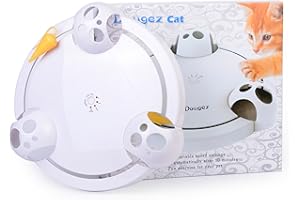 Buyter Plaque tournante de Jeu de Souris d'attrape de Puzzle électrique de Jouet tournant de Plateau tournant de Chat interactif