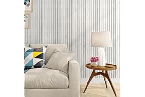 Livelynine Papel Pintado Pared Efecto Madera 3D 40CMx5M Impermeable Papel de Pared Autoadhesivo Blanco Listones Madera Habitacion Dormitorio Comedor Papeles Adhesivo Baño Moderno Skandi