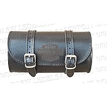 Borsa Moto A Barilotto In Pelle - Incisione Croce Celtica E Teschio - 25x12cm Per Harley Davidson, Honda, Ecc. - Foto 2