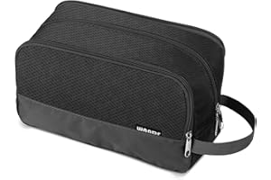 WANDF Męska kosmetyczka, zestaw do zawieszania, wodoodporna płócienna torba podróżna, mała kosmetyczka podróżna （czarny）