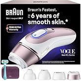 Braun Smart IPL Skin i&middot;expert Pulsed Light Epilator, PL7431, White/Bronze | Venus Laser Hair Removal Machine with 4 Heads, To