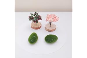 ZEN&TAO Miniature Desktop Zen Garden Accessories, DIY Zen Garden Fairy Garden Miniatures, Japanese Gift Idea, Terrarium, Dollhouse, Bonsai Decorative Craft Kit (4 Items - Option A)