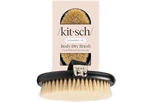 Kitsch Exfolierande kroppsskrubbare – mjuk vegansk borst torr borste för känslig hud