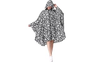 NUUR Regenponcho Damen Unisex Regencape Wasserdicht Festival Regenmantel Wiederverwendbar Rain Poncho Hiking Cycling Outdoor Mehrzweck Regenjacke mit Kapuze