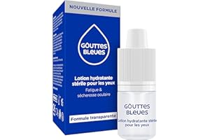 Gouttes Bleues - LOTION HYDRATANTE STERILE POUR LES YEUX - Fatigue - Sécheresse Oculaire - 10 ml