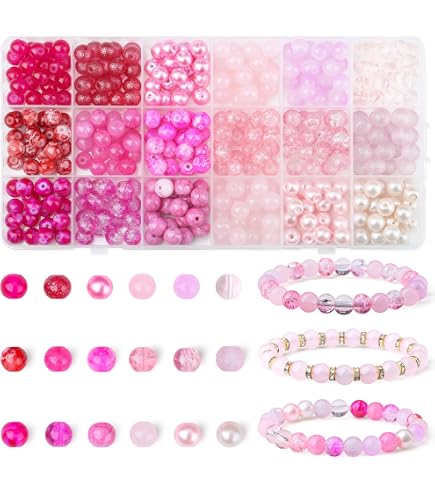 1000 Stück Runde Acryl-Perlen, 6 Mm, Hot Pink – Glatt, Undurchsichtig, Ideal Für Schmuck & DIY