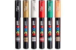 POSCA PC-1M zestaw – 5 kolorów w portfelu + bezpłatny jasnopomarańczowy PC-1M