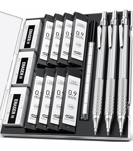 KHDULQ 8 Pezzi Portamine Abito, Set Matite Da Disegno, 3 Portamine 2mm - Foto 8