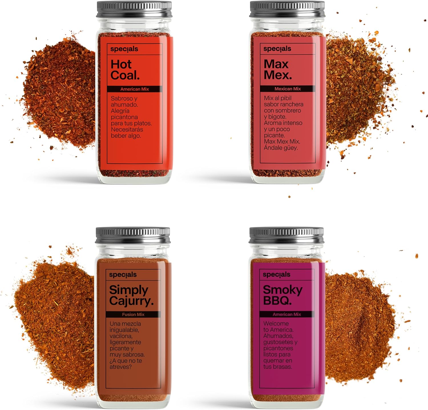 Set de Especias Gourmet para Cocinar Specials Foods - Sazonador con Curry, Ajo, Cayena para Pescado, Cerdo, Pollo y Verduras (Pack Airfryer)