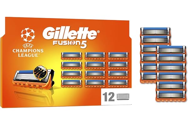 Gillette Fusion5 recharges de lames de rasoir pour homme, 12 cartouches