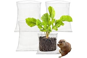 BLENTUDE 4 Stück Wurzelschutz aus Edelstahl für Pflanzen, 35 x 35 cm, Wurzelschutz, Körbe für Wühlmaus und Wühlmaus-Drahtkörbe für Pflanzen, Beeren, Gemüse, Wurzelschutz, Silber
