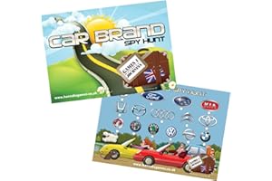 HANNAH'S GAMES CAR BRAND BINGO Spy Hunt Travel Game for Family Roadtrip Holiday Games