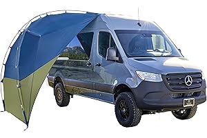 Kelty Sideroads Awning Shelter for Car Camping, Tailgating, and Summer Beach Trips, Protection from Elements and UV, Universal Mount, Sturdy Steel Frame, Easy Setup