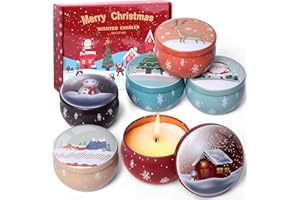 ALIKIAI Dsclavacy Christmas Scented Candles Gifts for Women, 6 Pack 2.5 Oz Candle Set, Natural Soy Wax, Aromatherapy Candles for Birthday, Christmas Gifts
