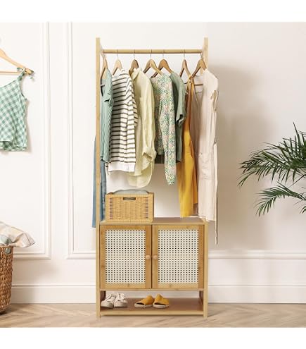 Rangement Entrée Salon Ergocar Portemanteau Mobile 360° - Porte-Chapeau Avec Panier - Rangement Vêtements Multifonction Porte Manteau Déplaçable Multifonction