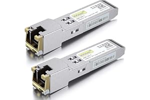 10Gtek [2 Stück] HP Kompatibel 1G SFP RJ45 Transceiver J8177B/ J8177C, 1000Base-T Kupfer Modul, bis zu 100-Meter