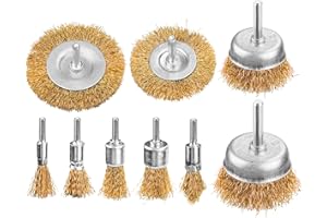 KINGOZOYI 9 Pcs Brosse Metallique pour Perceuse, Brosses en Acier pour Visseuse Perceuse pour le Nettoyage de la Rouille, Corrosion, Peinture