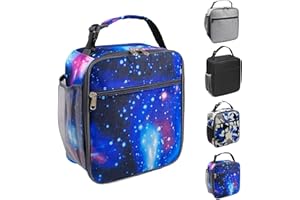 Magcubic Insulated Lunch Bag Women Men,Leakproof Portable Lunch Box for Kids Teen Boys Girls for Office School Camping Hiking Outdoor Beach Picnic-Galaxy