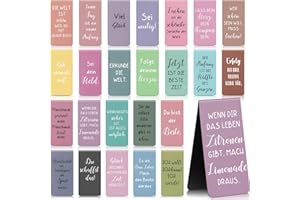 DIANELHALL 24 Inspirierende Magnetische Lesezeichen Ermutigende Sprüche Magnetisch Lesezeichen Magnet Motivation Geschenke für Lehrer Studenten Buchliebhaber Schüler Freund (Morandi)