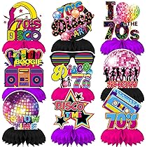 Decorazioni 70° Compleanno - Centrotavola A Nido D'Ape Con Tema Oro E Nero - Foto 3