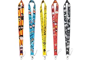 EULAPGOE 5 sztuk uniwersalnych smyczy do zawieszania, smyczy z kreskówki, smycze na klucze, smycze na klucze, smycze do kluczy, smyczy na klucze, smycze do telefonu komórkowego, Niezdefiniowany