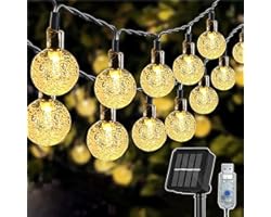 Solar Garden Lights, 30Ft 60 LEDs Solar Lights Outdoor Garden Waterproof USB/Solar Powered String Lights for Tree, Patio, Yar