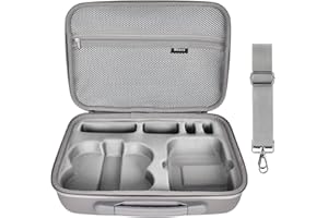 Dokeno Custodia per DJI Neo, Borsa Portaoggetti Portatile per DJI Neo Fly More Combo e Accessori, Borsa Protettiva Portatile in PU con Tracolla per Drone, Telecomando, Batterie e Cavi
