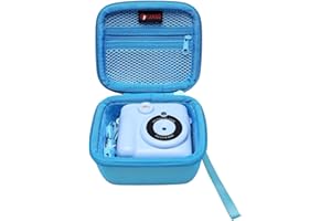 XANAD Enfant Appareil Étui pour Compatible ASTGMI/GREENKINDER/FUNKAM/GKTZ/TERRAMUS Appareil Photo instantané Numérique avec Filles Garçons de 3-12 Ans Housse（Bleu）(boîte Seule)