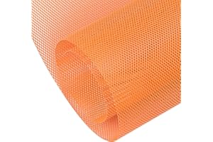 AggAuto 100x33cm Orange grille de course en Losange 3x6mm, grille étirée, alliage d'aluminium Car Grill Mesh, universelle calandre automobile