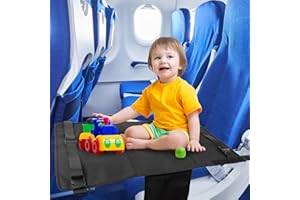 DITTYBUY SOXOI Toddler Travel Bed Travel Essentials - Toddler Airplane Seat Extender Airplane Bed for Toddlers Portable Airplane Travel Foot Hammock for Baby Lightweight Black 1