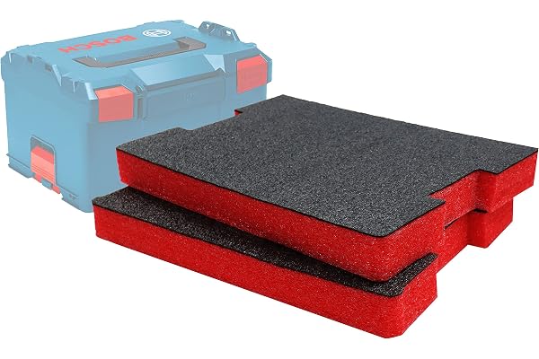 Skuggskum L-Boxx inlägg – kompatibel med Gen 2 skuggskum L-Boxx 102–374 [Röd 50 mm Twin Pack] Skuminlägg för Sortimo L-Boxx modulär verktygslåda