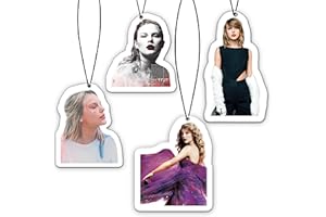 GTOTd Singer Star Air Freshener Pendant (4Pack Black Ice Scent). Gifts Merch Music Rock Car Supplies Accessories for Car Hanging Rearview Mirror Pendant Supplies Decor Car Interior