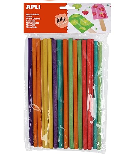 Bastoncini Legno Colorati APLI - 1500 Pezzi, 50x2 Mm, Per Lavoretti Creativi - Foto 9