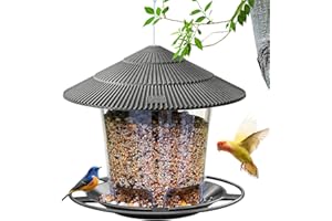 TAECHALINGO Vogelfutterstation Zum Aufhängen,820ml Faltbarer Vogelfutterspender zum Aufhängen,Futterhaus für Vögel Hängend Kunststoff,Wildvogel Futterspender Wetterfest,Vogelfutterhaus,für Balkon Garten