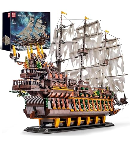 Mould King 13192 Nave Pirata In Blocchi – Kit Da 3580 Pezzi, Con Vele In Tessuto, 89,7 Cm, Per Adulti E Ragazzi
