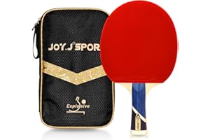 JOYJ Tischtennisschläger Profi, 9-Lagiges Schlägerblatt mit Premium Gummi| Inklusive Schutz-Hülle