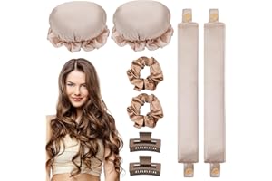 FINEASY Loki, bez wysokiej temperatury, Heatless Curls, lokówka na noc ze szpilką do włosów, antypoślizgowa, lokówka do włosów na noc, bez wysokiej temperatury, "zrób to sam" do krótkich i długich